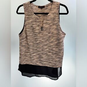 Sanctuary | Tweed Tank/tunic w/ sheer detail | Large